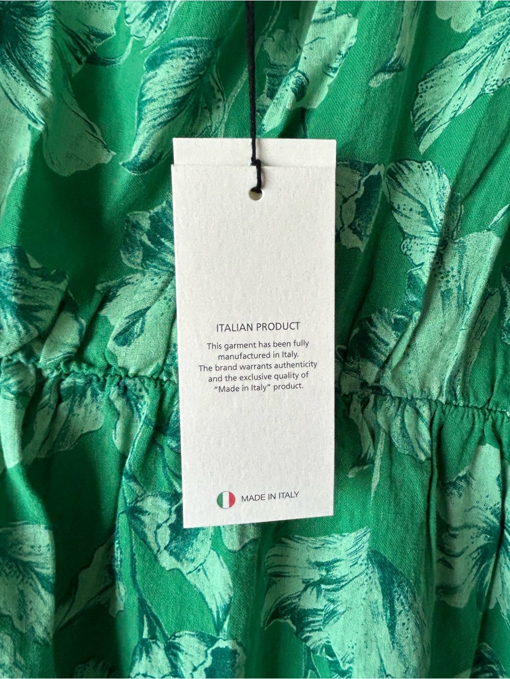 NWT - La Piccola Creativa Cotton Floral One-Shoulder Midi Dress, Made in Italy - Picture 8 of 9